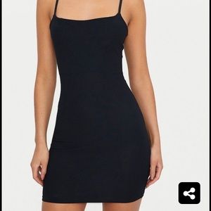 Ribbed bodycon knee length dress